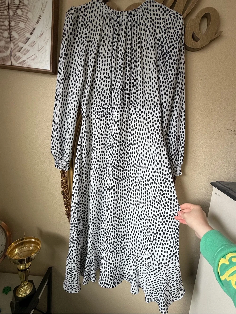 J. Crew White Dress with Black Dot Print - Picture 1 of 6